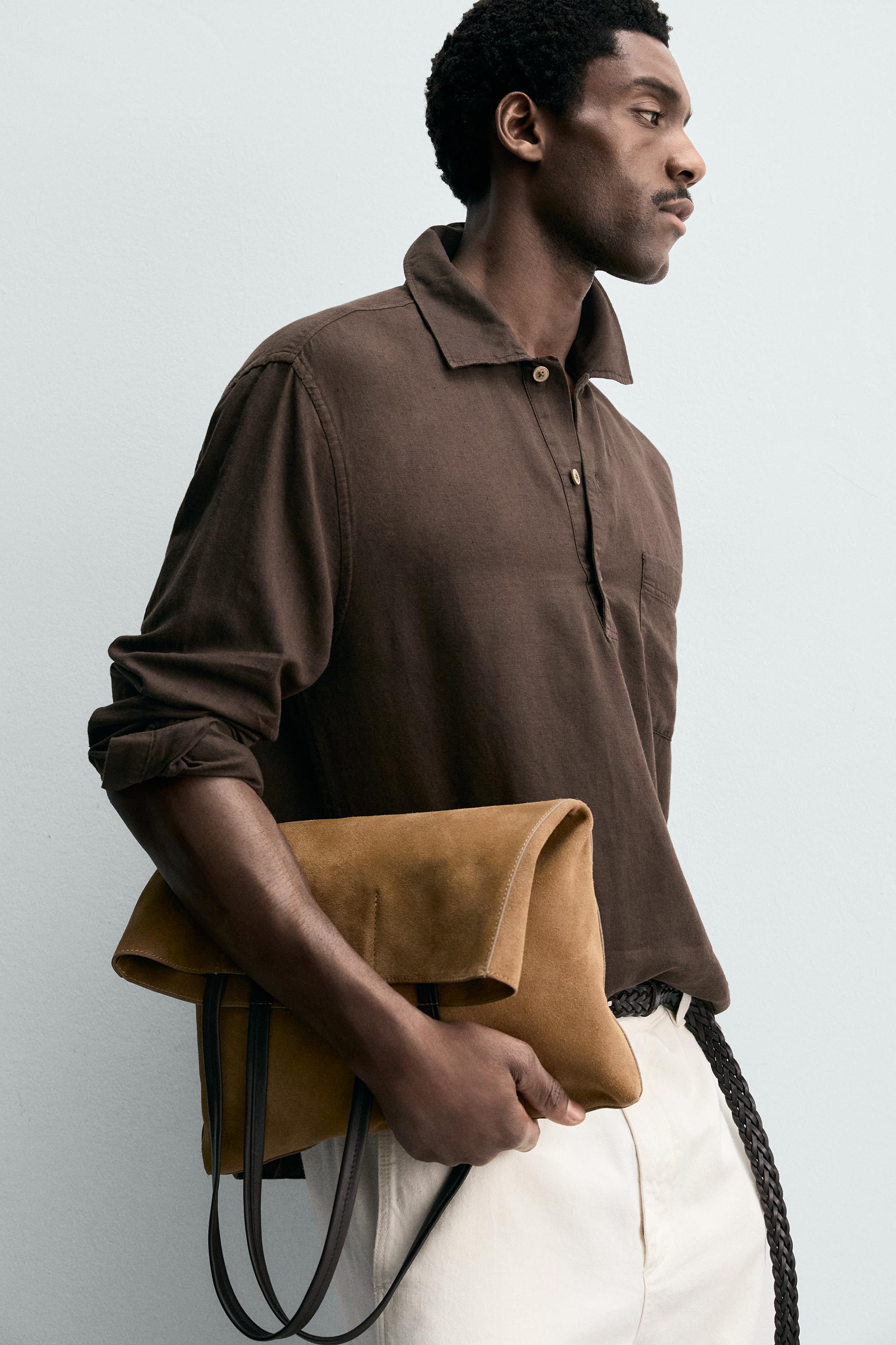 LINEN COTTON BLEND POLO SHIRT